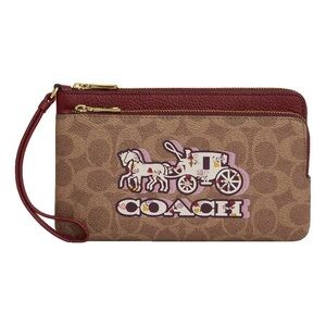 Coach Wallet In Signature Canvas With Horse And Carriage Print | OS